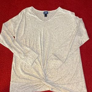 Daytrip cream/grey/gold 3/4 sleeve top size L